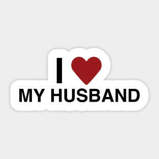 I Love My Husband T-Shirt Sticker